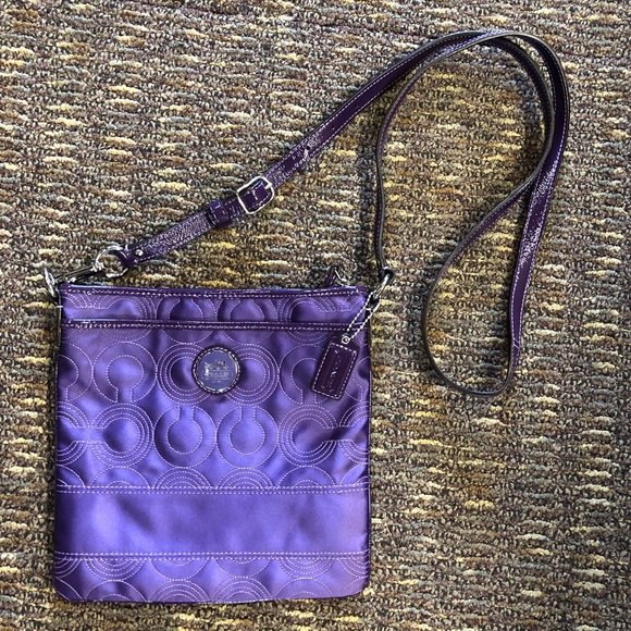 Coach Handbags - Coach Signature purple crossbody